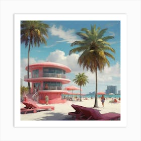 Default Pictures Of Miami Beaches 1 Art Print