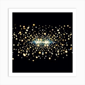 Abstract Pattern Of Bling And Glittering Diamonds Evoking A Magical Cosmic Party Atmosphere With R (4) Art Print