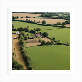 Aerial View Of Farmland 6 Art Print