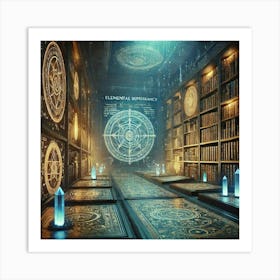 Cascade Sovereignty Elemental Powers Research Art Print