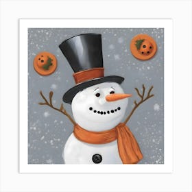 Snowman Art Print