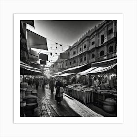 Street Market In Morocco Art Print