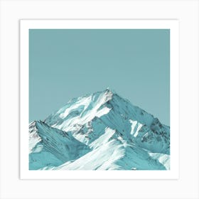 Snowy Mountain 1 Art Print