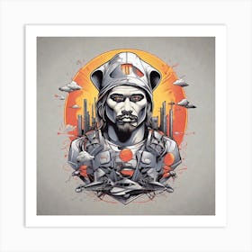 Man In Space Art Print