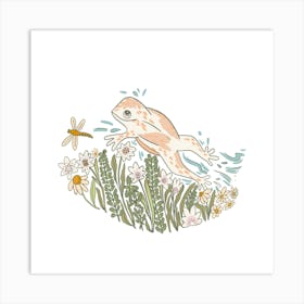 Leaping Frog Art Print