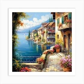 Summer Lakeside Art Print