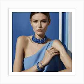 Polish Female Model Wearing A Bracelet In Panton (3) Art Print