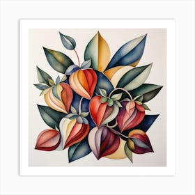 Fruit And Leaves Art Print