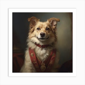 King Dog Art Print