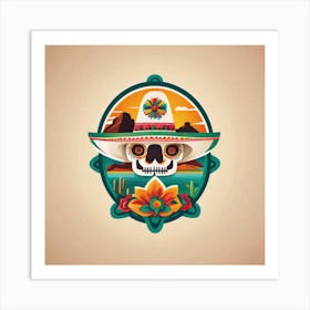 Day Of The Dead Skull 127 Art Print