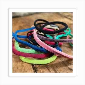 Foe Hair Ties Pile Art Print