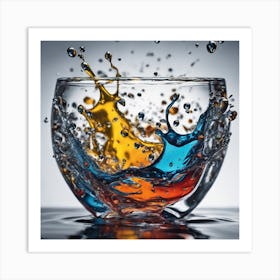 The Splash Abstract  Art Print