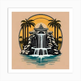 Fountain Of Palms Art Print