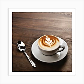 Coffee Cup With Spoon Art Print