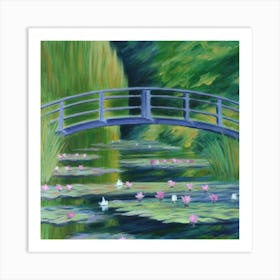 Water Lily Bridge 5 Art Print