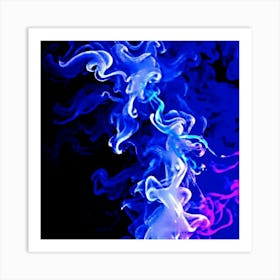 Blue And Purple Smoke Poster