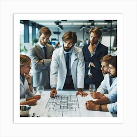 Group Of Architects And Engineers 1 Art Print