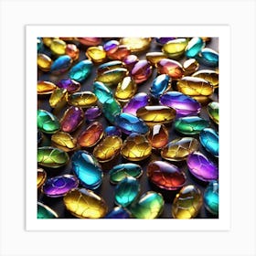 Colorful Gems 1 Art Print