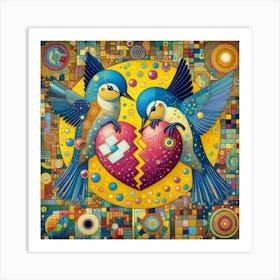 Birds Of Love Art Print