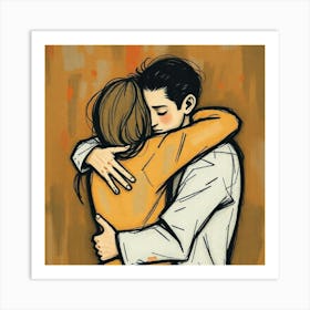 The hug Art Print