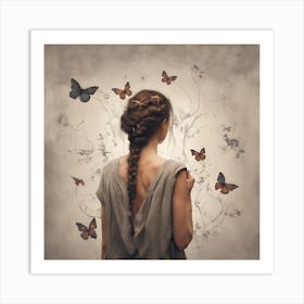 Butterfly Girl Art Print