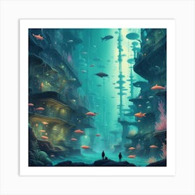 Underwater City Art Print