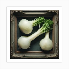 Frame Created From Daikon On Edges And Nothing In Middle Haze Ultra Detailed Film Photography Li (5) Art Print