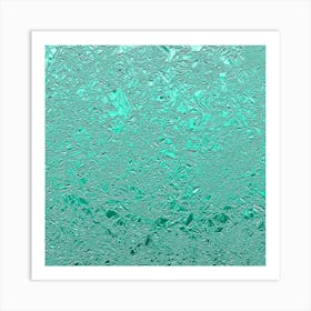 Turquoise Aluminum Foil Art Print