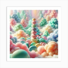 Macarons In The Clouds Art Print