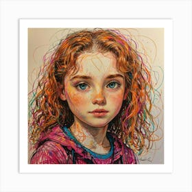 Girl With Red Hair 1 Art Print