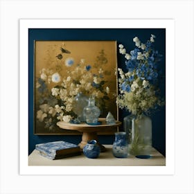 Blue Flowers 6 Art Print