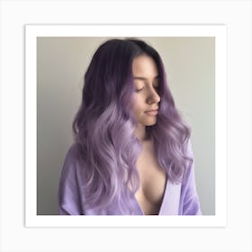 Lilac Hair Art Print