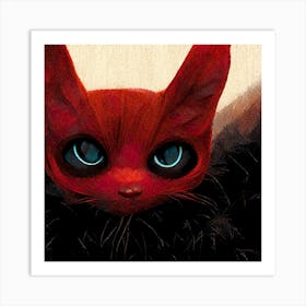 Red Cat 1 Art Print