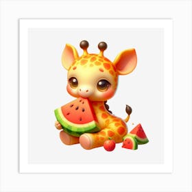 Cute Giraffe Art Print