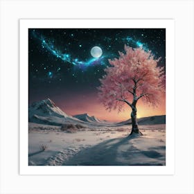 Tree In The Snow Art Print