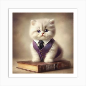 Business Cat 4 Art Print