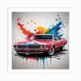 Ford Mustang Painting Art Print