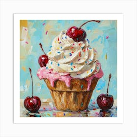 Cupcake With Icing Art Art Print