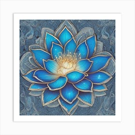 Blue Lotus Art Print