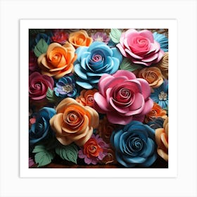 Paper Roses 11 Art Print