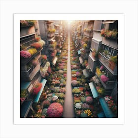 City Of Flowers 1 Art Print