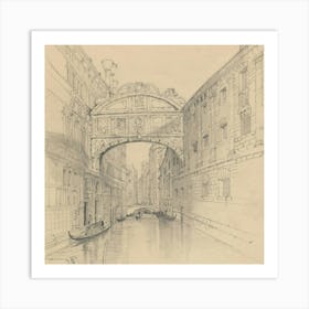 Venice Bridge Art Print