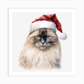 Santa Cat 10 Art Print