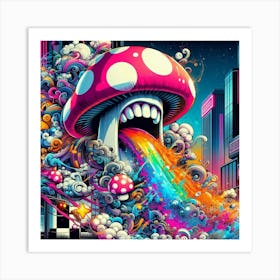 Psychedelic Mushroom 5 Art Print