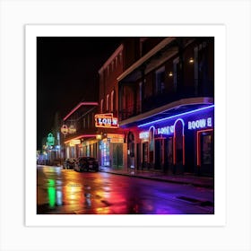 New Orleans At Night Art Print