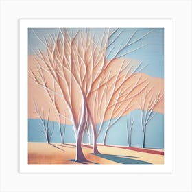 Bare Trees Art Print