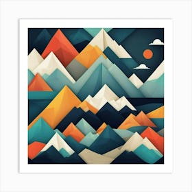 Abstract Mountains 7 Art Print