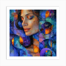 Woman'S Face 2 Art Print