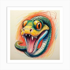 Snake Head 1 Art Print