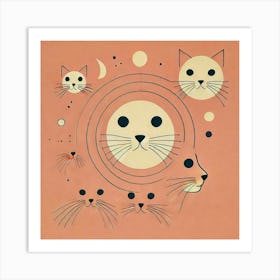 Cats In The Sun Art Print